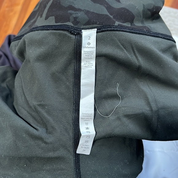 Lululemon Align Pant 28” Incognito Camo Multi Gator Green Size 2 - Picture 7 of 10